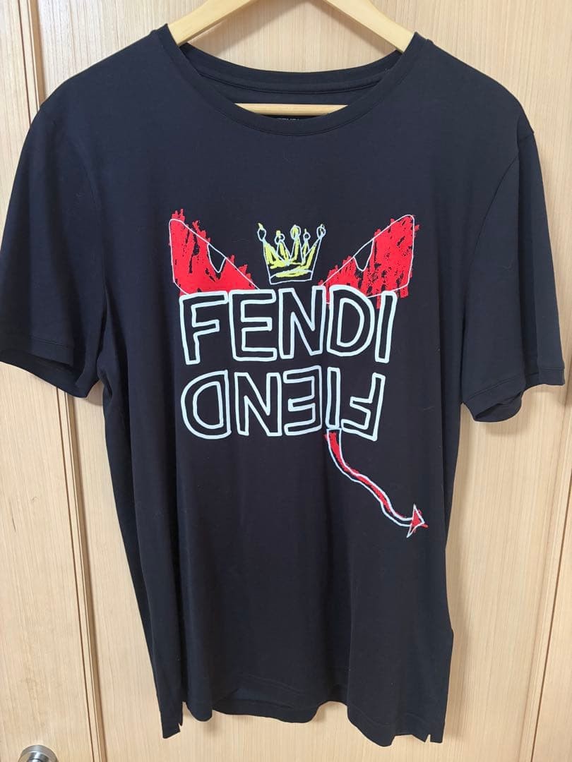 USED FENDI MONSTER T-SHIRT BLACK VERYGOOD - Gem