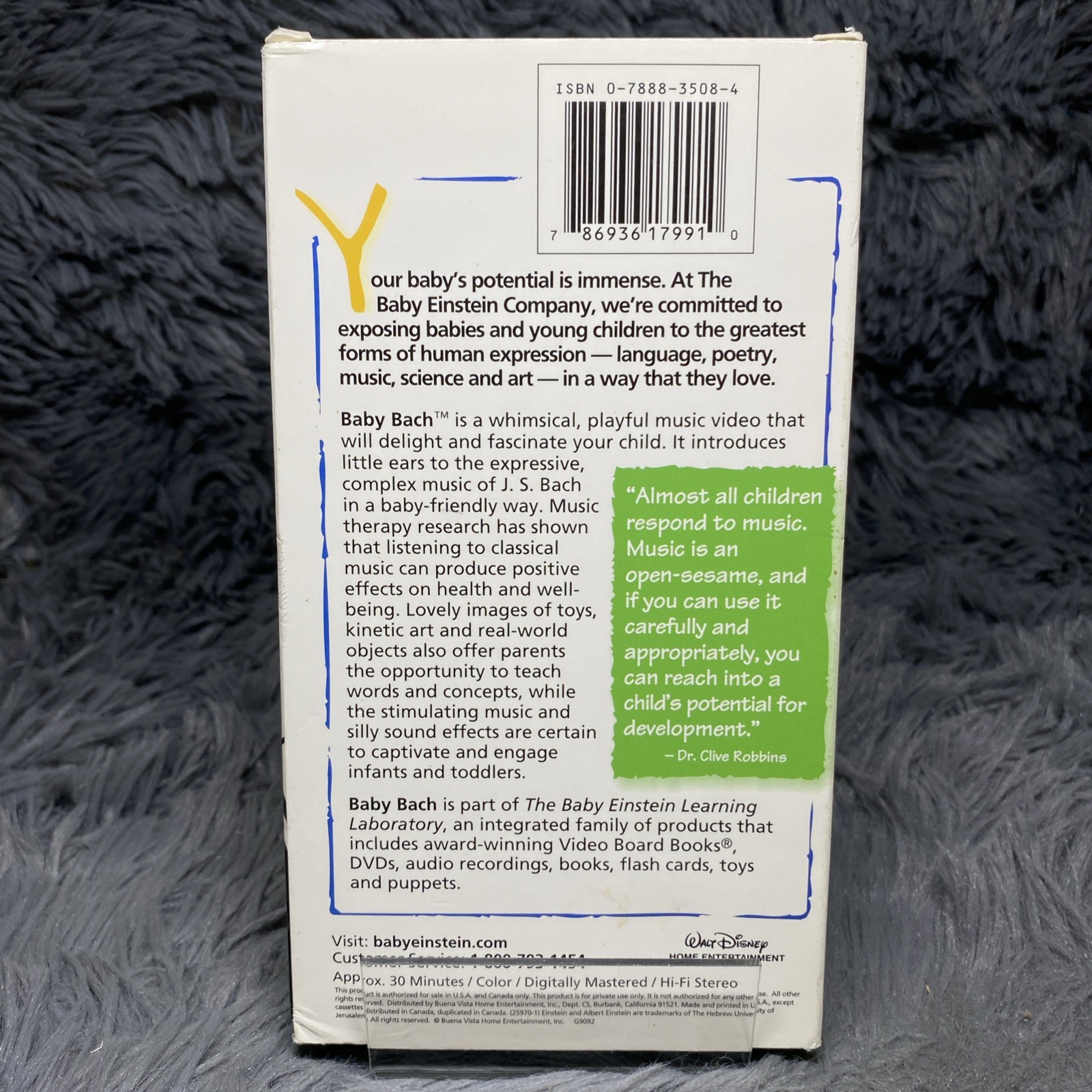 Baby Einstein Baby Bach VHS Tape Video Infant Learning 1 To 36 Months Education