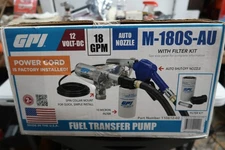 Gpi M-180S-Au W/Filter Fuel Transfer Pump, 12V Dc, 18 Gpm Max. Flow Rate , 1/4