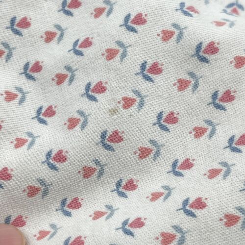 Vintage Gymboree Babydecke Karos und Blumen Floral Baumwolle blau rosa weiß - Bild 4 von 11