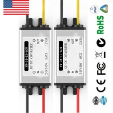 1/10 PCS Waterproof DC 24V Boost To 12V 5A 60W DC/DC Converter Regulator for Car