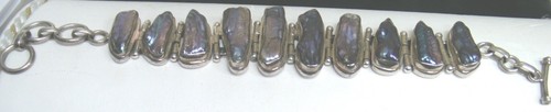 PULSERA DE PLATA ESTERLINA CON PERLAS DE AGUA DULCE - Imagen 7 de 12