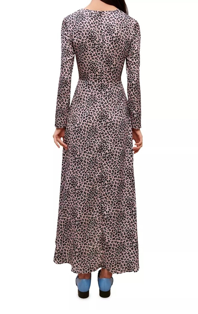 maje pink leopard dress Leopard-print viscose dress Printed For Women