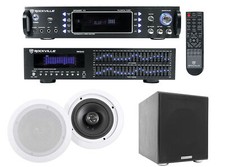 Rockville Home Theater Bluetooth Receiver EQ 2 Ceiling Speakers 8" Subwoofer