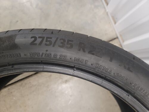 Two Tires Continental PremiumContact 6 275/35/22 6.5/32nds 75% Tread Bmw X5 X6 - Picture 2 of 2