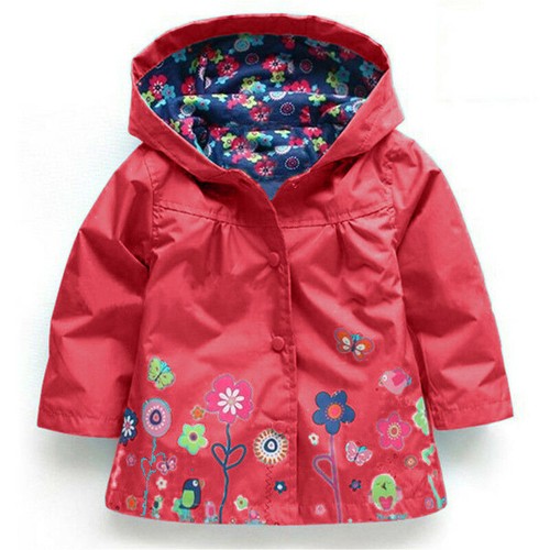 Boys Girls Toddler Kids Waterproof Windproof Hooded Jacket Rain Coat Outerwear - Picture 7 of 13