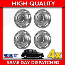 4X FOR LONDON BLACK TAXI CAB LTI TX1 TX2 TX4 SILVER WHEEL TRIMS COVERS CAPS 16"