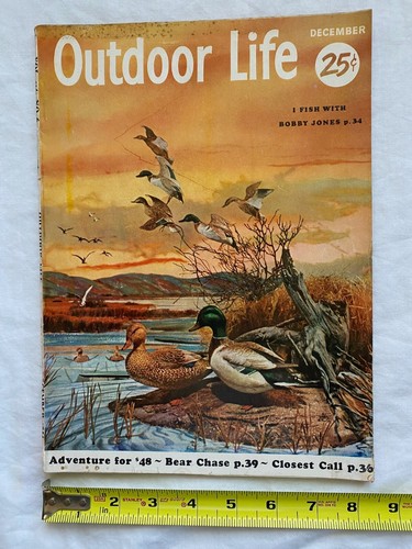 Outdoor Life magazine December 1954 Fishing Hunting Camping Survival