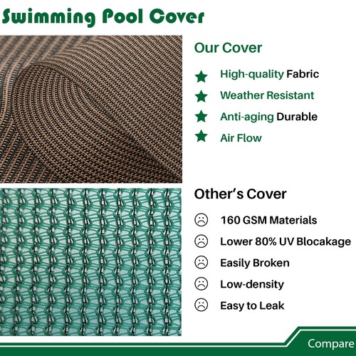 14FT Inground Swimming Pool Cover Rectangle Winter Pool Cover Safety Heavy Duty - Picture 21 of 53