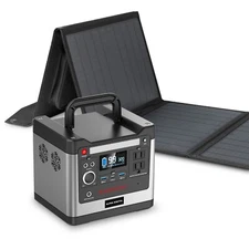Portable Rechargeable 298Wh/93120mAh Power Station with 40W Solar Panel Charger