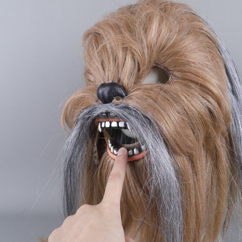 Star Wars Chewbacca Mask Moveable Jaw Cosplay Halloween Full Head Party Props - Picture 7 of 12