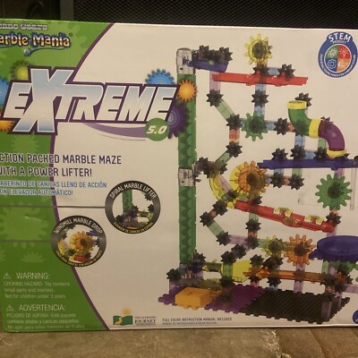 Techno Gears Marble Mania Extreme 5.0 Marble Maze with Power Lifter 200+ pieces