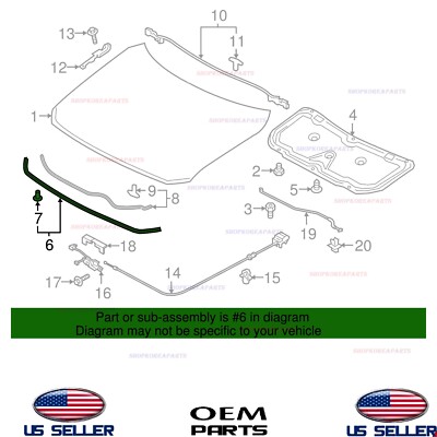 Genuine OEM Front Weatherstrip Parting Seal 2017-2025 Mazda CX-5