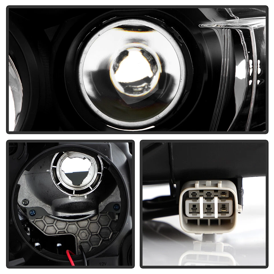 Faros proyectores negros para Toyota Highlander LE XLE 2017 2018 2019 Foto 4 de 4