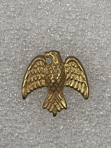 Vintage American Eagle Messing goldfarbene Krawatte Tack Revers Pinback Symbol Logo