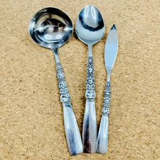 Oneida Northland REBECCA 3 Serving Pieces Ladle Knife Stainless Steel Flatware