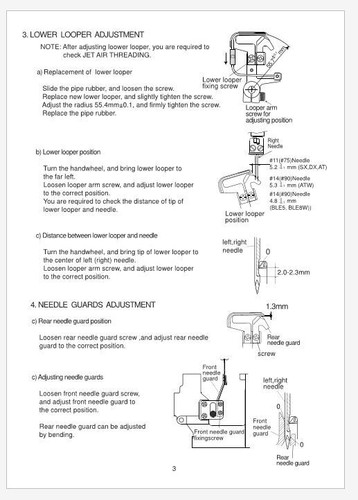 Manual de servicio Baby Lock BLE1, BLE1AT, BLE1DX y BLE1SX impreso y encuadernado en peine - Imagen 5 de 6