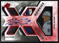 JARED McCANN 2015-16 Upper Deck SPx ROOKIE AUTO PATCH JERSEY #34/50 Signature RC