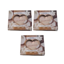 Beloved Heart Shaped Vegan Bar Soap Coconut & Warm Vanilla 3 Pack