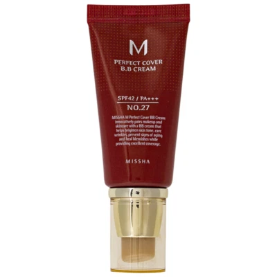Missha M Perfect Cover BB Cream Farbton Honey Beige Nr. 27, 50 ml