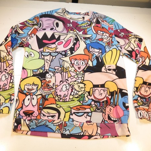 PRINT PULLOVER CREWNECK SWEATSHIRT Sz 