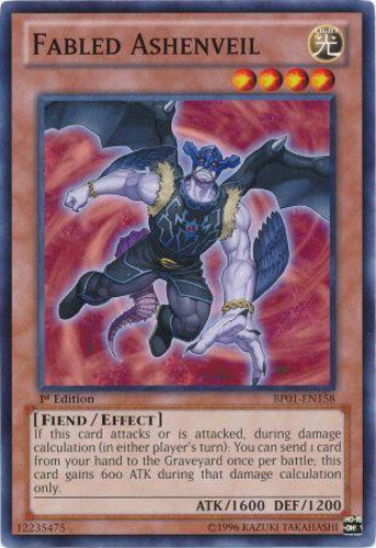 1x Fabled Ashenveil - BP01-EN158 - Common - 1st Edition BP01 - Battle Pack: Epic