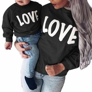 Family Classic Love Sweatshirts Autumn Mother Daughter Jacket Mom