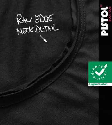 T-shirt Homme Pistol Boutique - Noir, Col V Profond - Motif Crâne, Couronne, Cœur, Ailes - Coupe Ajustée - Neuf Avec étiquettes