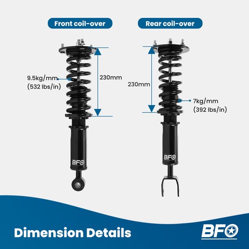 BFO Coilovers Struts Absorbers For Lexus SC300 SC400 92-00 Toyota Supra 93-98 - Picture 3 of 12