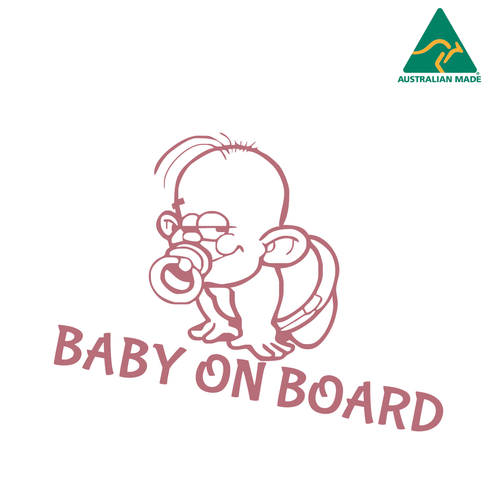 Baby On Board Warning Vinyl Decal Sticker 15 cm x 19.5 cm - Picture 16 of 16