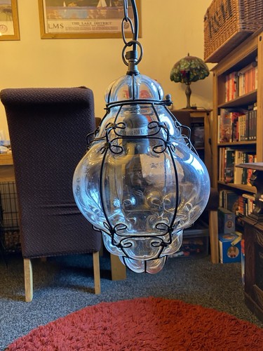 murano glass light chandelier pair , fully working modern re wiring. - Picture 2 of 9