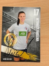 Viktoria Schwalm 1. FFC Turbine Potsdam Autogrammkarte original signiert #S8948