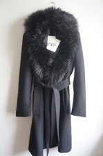 Zara Long Premium Wool Blend Coat Size Xs
