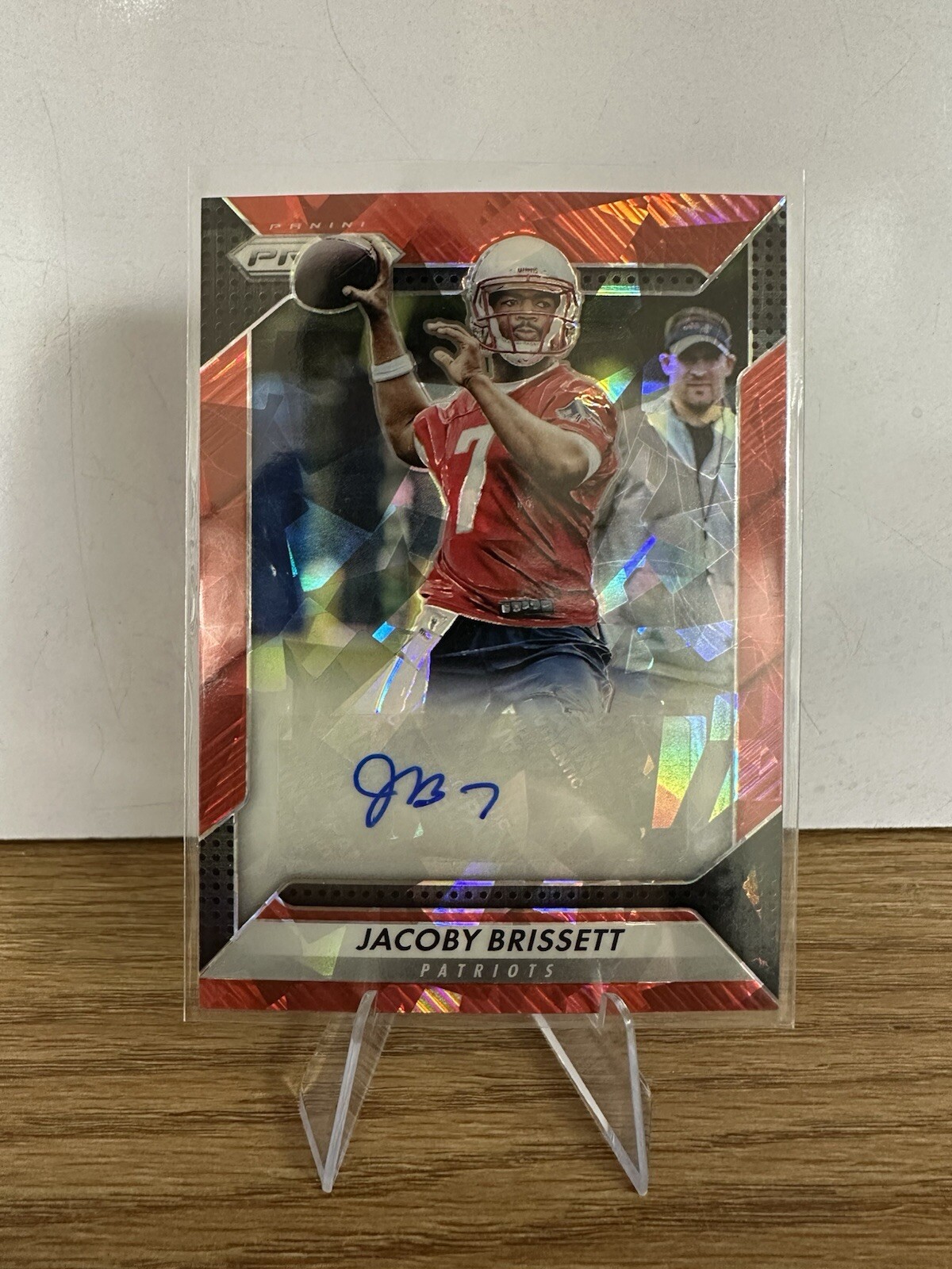 2016 Panini Prizm - Red Crystals #RA-JBS Jacoby Brissett Rookie Auto 28/75