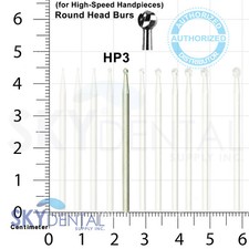 Beavers HP3 Carbide Burs HP 8 Bur for Straight Handpiece Made in Canada 100-10