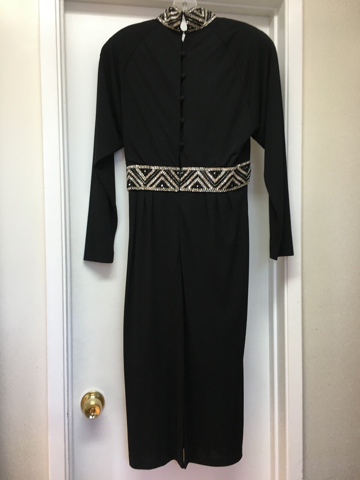 NOLAN MILLER DYNASTY COLLECTION Vintage Black LS Dres… - Gem