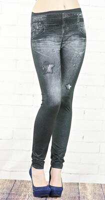 Damen Jeans Optik Leggings Hose Jeggings Treggings Leggins XS S M L XL XXL Ar6.1