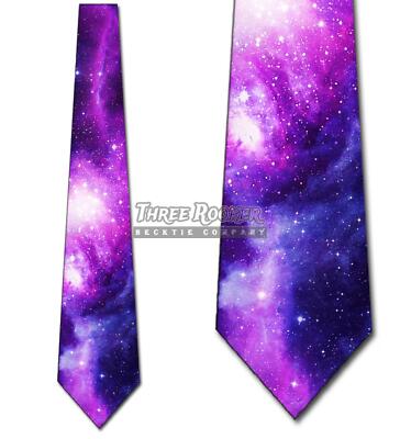 Purple Galaxy Necktie Tie Men's Science Space Astronomy Necktie NWT