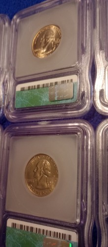 10 STATE QUARTERS LOT (2 EACH) P&D RI, NY, VT, NC,KY All 2000 ICG MS67 SLAB - Picture 17 of 24