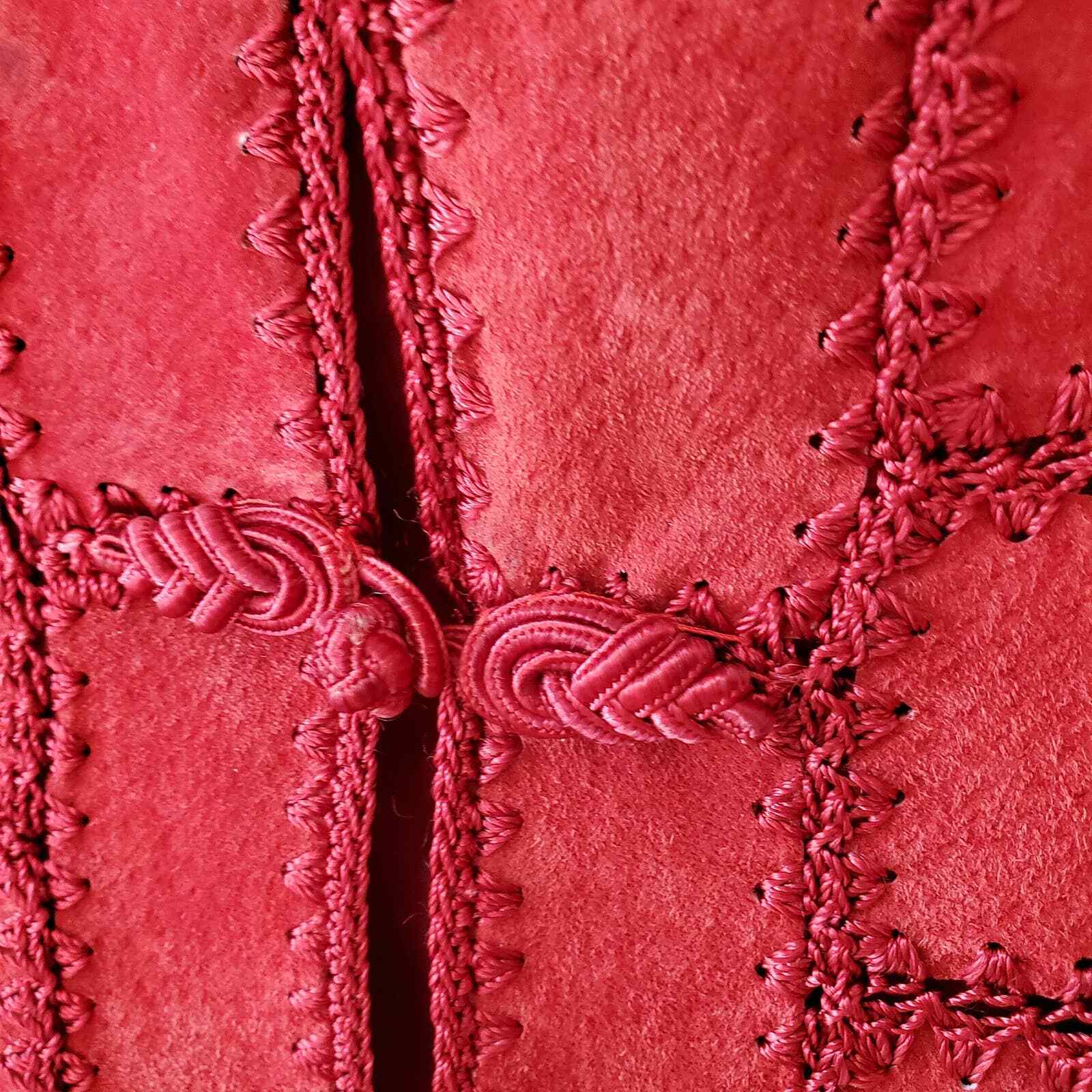 SMH Crocheted Suede Patchwork Blazer Jacket Sz L … - image 4