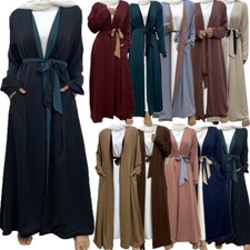Muslim Dubai Open Long Dress Cardigan Kimono Kaftan Abaya Ramadan Caftan Islamic