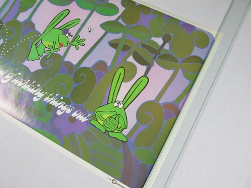 Vintage LOVE FROGS Peace Hippie Poster by Kersten Bros Inc 33X22 1970 - Bild 4 von 8