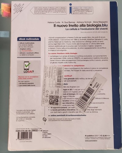 NUOVO INVITO ALLA BIOLOGIA.BLU (IL) - CELLULA E EVOLUZIONE DEI VIVENTI - Foto 2 di 3