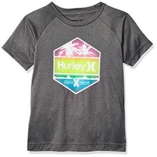 Hurley Boys' Rash Guard, Black/Hex, L