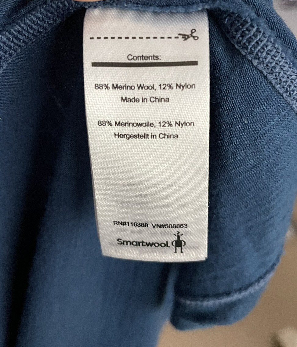 Smartwool Merino 150 Long Sleeve Plant-Based Dye T-shirt Blue Size L Baselayer