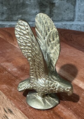 Vintage Brass Eagle Statue / Figurine Mini 2.5  Tall