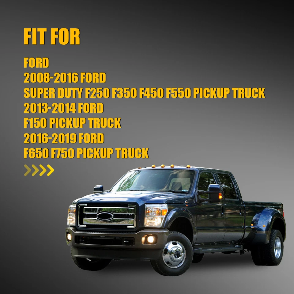 Espejo retrovisor de vidrio con calefacción lado del pasajero para 08-16 Ford Super Duty F250 F350 F450 F550 Foto 4 de 4