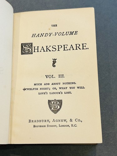 The Handy-Volume Shakespeare, 10 Volumes, Published C.1880 - Imagen 5 de 19