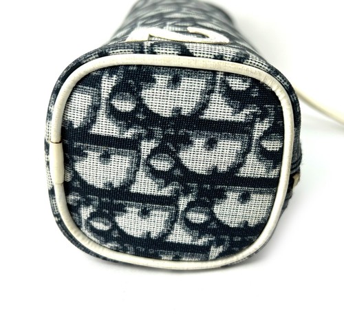 Christian Dior Trotter Blau Weiß Tasche Handtasche Zubehör Kosmetiktasche Spanien Gebraucht - Bild 7 von 21