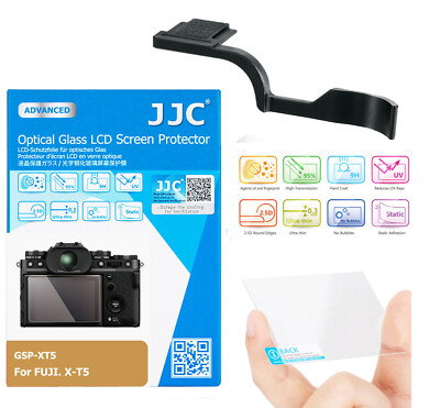 JJC Metal Thumbs Up Grip Ultra Thin Glass Screen protector for Fujifilm X-T5 XT5